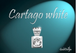 Cartago White - přívěsek stříbřený